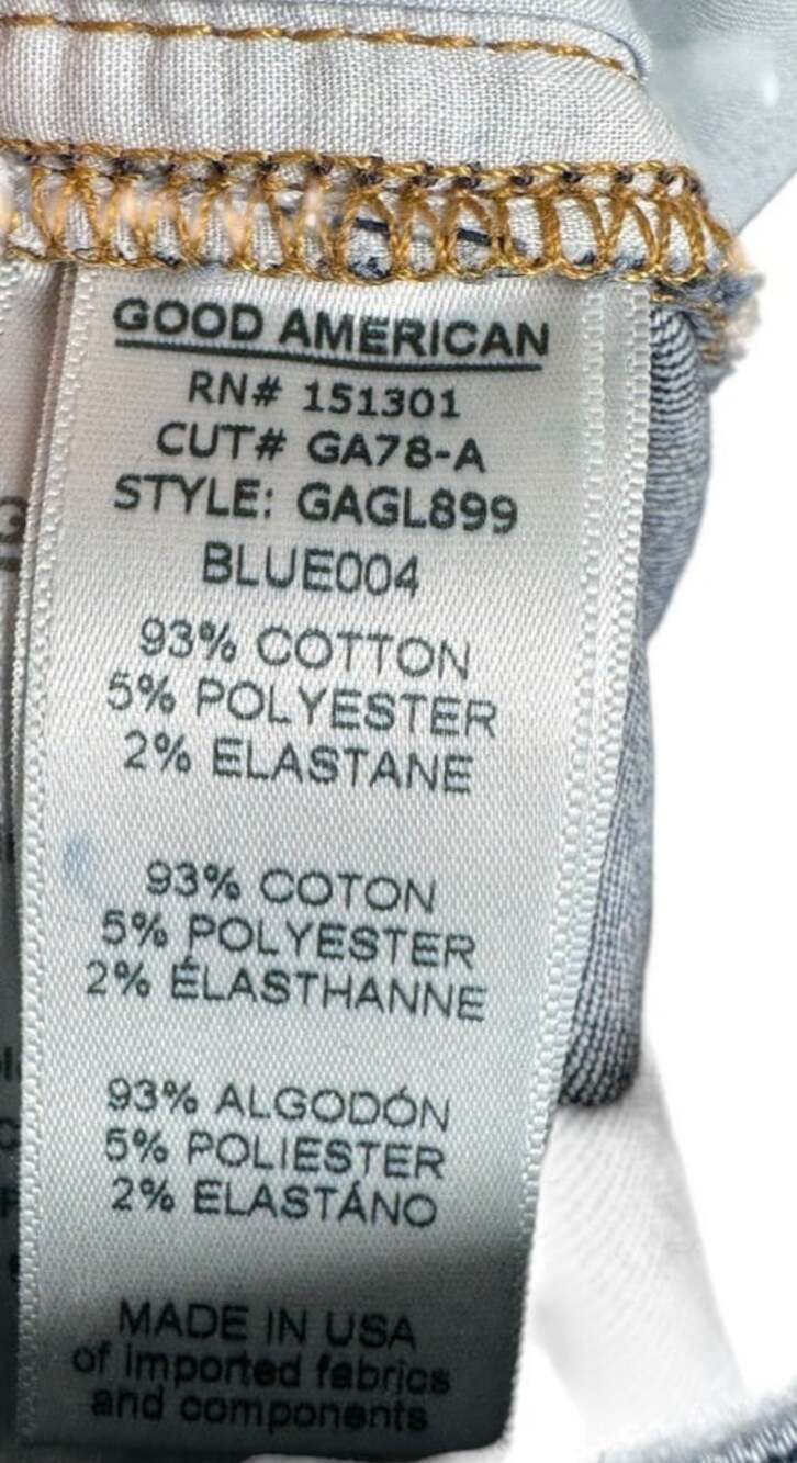 Good American Good Legs Skinny Jeans Medium Wash High Rise Size 6/28 GAGL899 - Picture 6 of 8